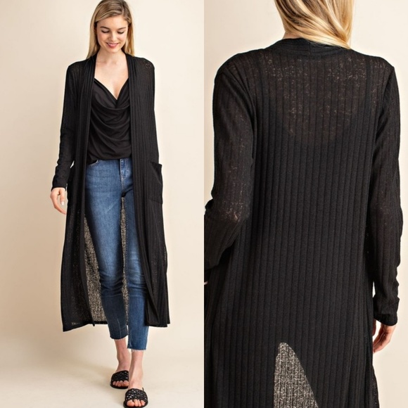 Sweaters - LAST 1! Ribbed duster maxi cardigan
